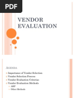 Vendor Evaluation