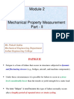 Module 2 Mechanical Behaviour of Material (Part II) - Fatigue & Creep