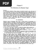 Reactor Selection Criteria