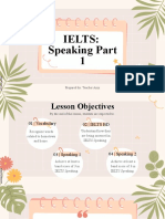 Ielts: Speaking Part 1: Prepared By: Teacher Amy