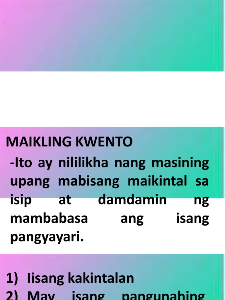 Maikling Kwentong Makabanghay Example Maikling Kwentong Mga Halimbawa