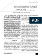 A Sociological Study On The Awareness and The Spread of Non-Communicable Diseases Among People Living in Rural Areas of Sri Lanka