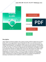 Mécanique Du Solide: 2de Année MP, MP, PC, PC, PT, PT Télécharger, Lire PDF