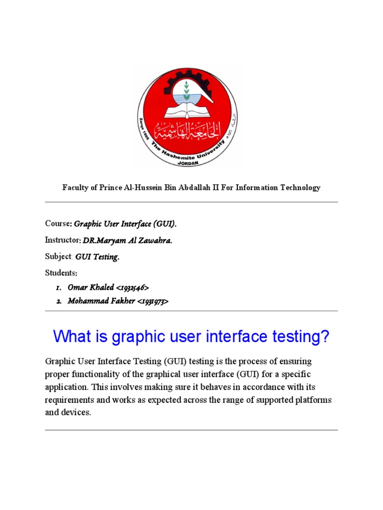 What Is Graphic User Interface Testing? | PDF | Graphical User ...