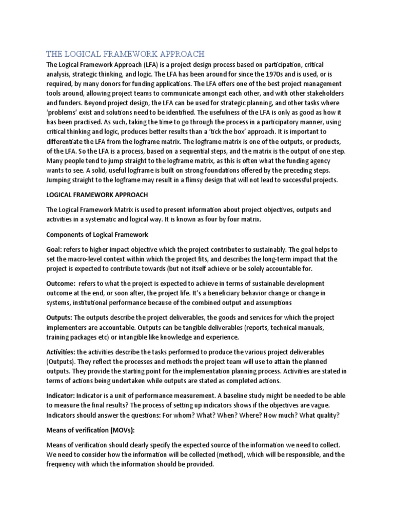 Understanding the Logical Framework Approach | PDF | Analysis ...