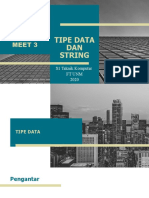 Tipe Data DAN String: Meet 3