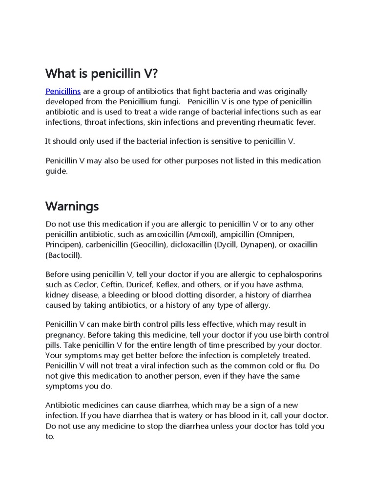 What Is Penicillin V PDF