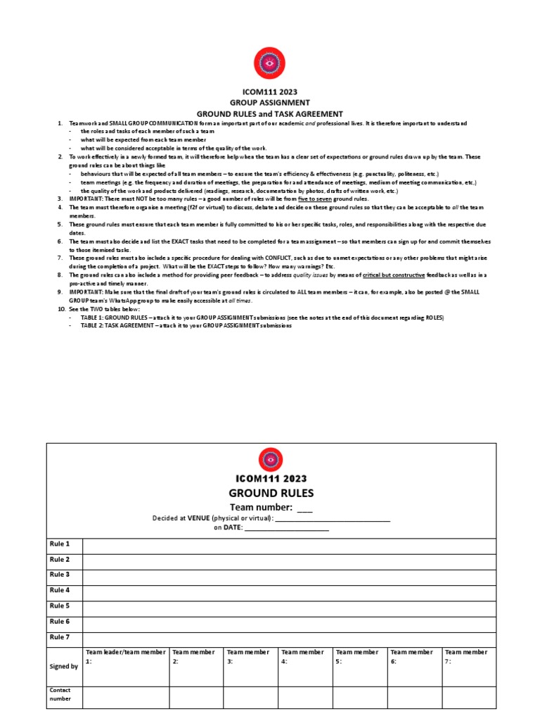 Task Agreement Template