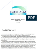 Reading Comprehension - UTBK 2023 by Bimbel Lucky: Tegal, 2 April 2023