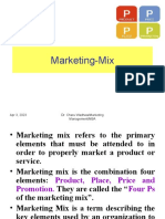Marketing-Mix: Apr 3, 2023 Dr. Charu Wadhwa/Marketing Management/MBA