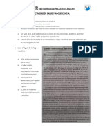 Profesora: Luciana Castro Curso: 4° "C". Propuesta de Continuidad Pedagógica Mayo Actividad de Salud Y Adolescencia