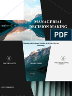 Managerial Decision Making