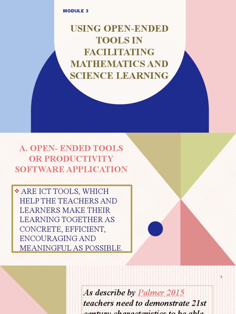 Using Open-Ended Tools in Facilitating Mathematics and Science Learning ...