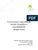 Processo social: trabalho e reprodução