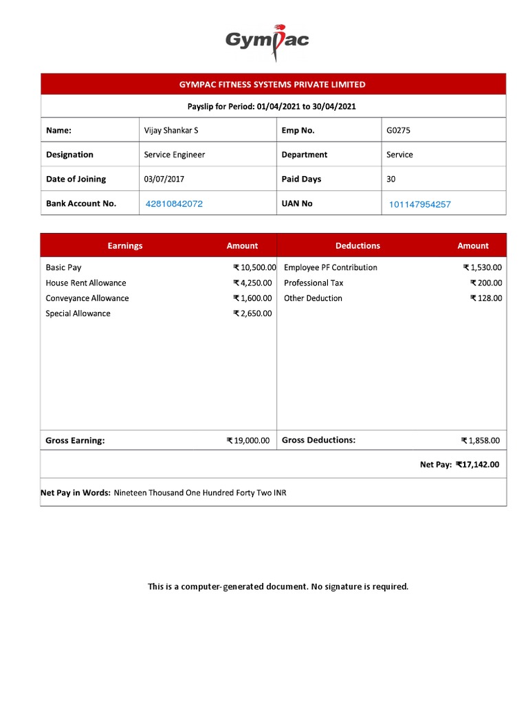 This Is A ComputerGenerated Document. No Signature Is Required PDF