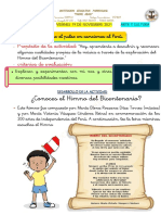 ¿Conoces El Himno Del Bicentenario?: Propósito de La Actividad Criterios de Evaluación