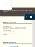 Comparative Human Resource Management: Multinational Strategy and IHRM
