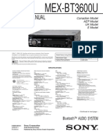 Manual de Serviço Sony MEX-BT3600U