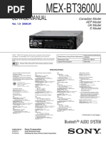 Manual de Serviço Sony MEX-BT3600U