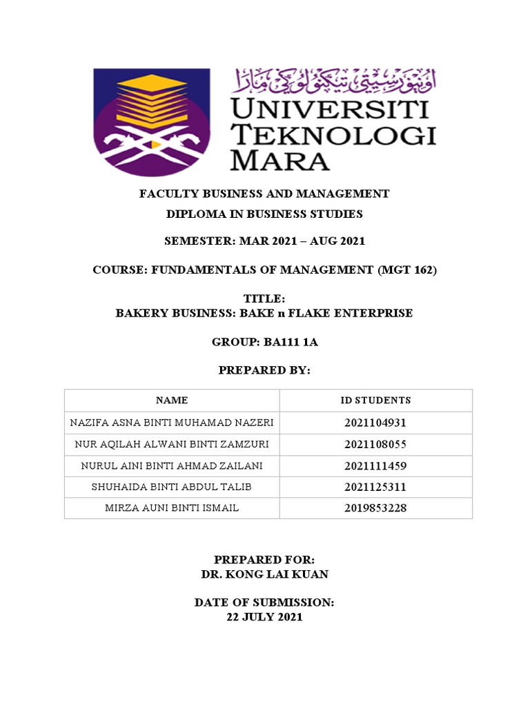 REPORT WRITING (BAKE N FLAKE) | PDF | Motivation | Motivational