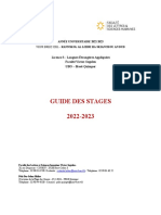 Guide Des Stages 2022-2023: Licence 3 - Langues Étrangères Appliquées Faculté Victor-Segalen UBO - Brest-Quimper