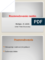 Rozmnožovanie Rastlín: Biológia - 8. Ročník