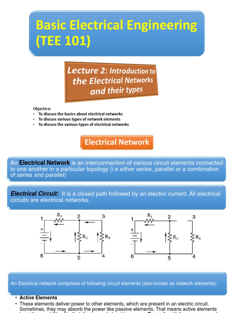 Electrical Networks, Network Elements | PDF | Electrical Network ...