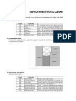 Instruciones para El Llenado de La Planilla