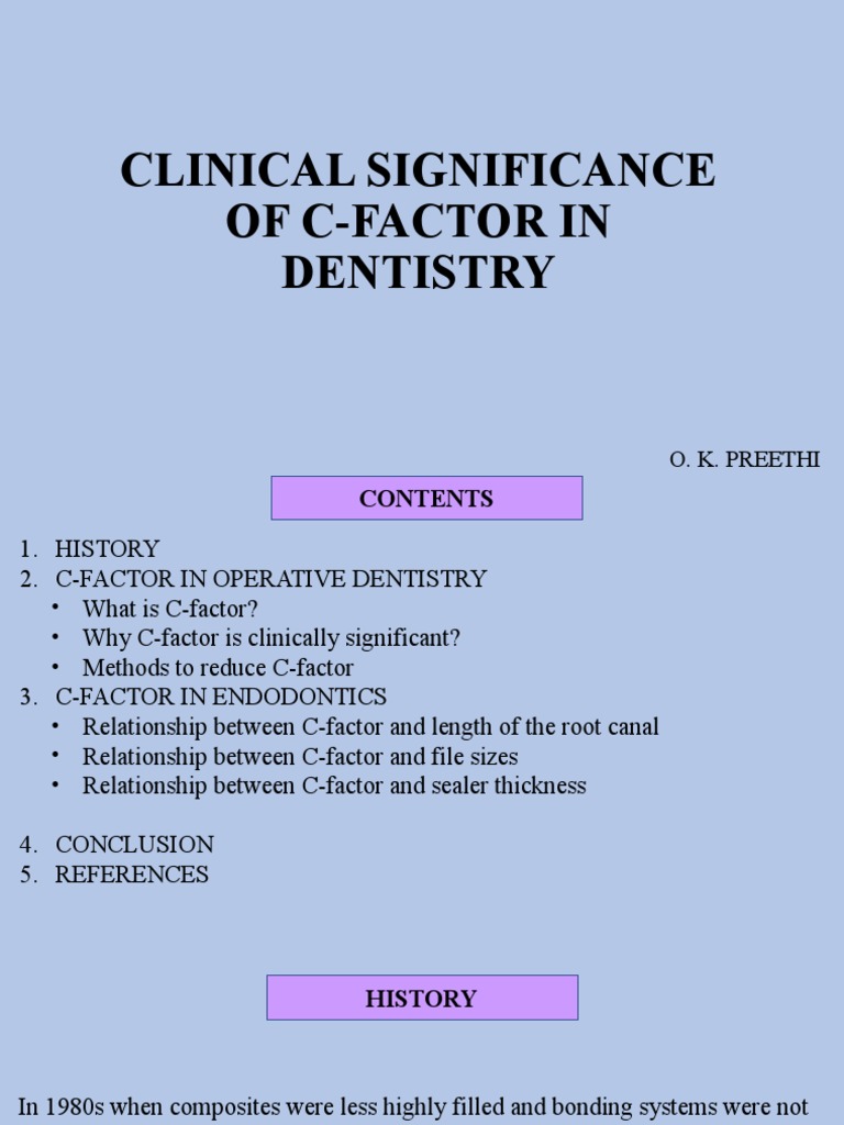 CFactor in Dentistry PDF Dental Composite Casting (Metalworking)