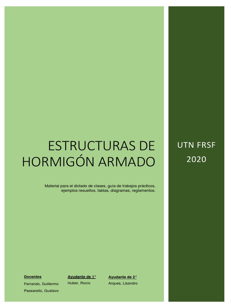 Estructuras de Hormigón Armado: Utn FRSF 2020 | PDF | Resistencia de ...