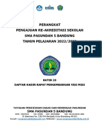 Perangkat Pengajuan Re-Akreditasi Sekolah Sma Pasundan 5 Bandung TAHUN PELAJARAN 2022/2023