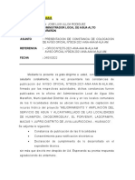 Constancia colocación aviso oficial proyecto agua 6 localidades