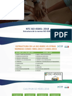 NTC ISO 45001: 2018: Estructura de La Norma ISO 45001