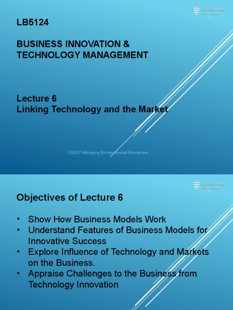 Lecture 06 Linking Technology To The Market - Tagged | PDF | Business ...
