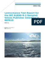 Conformance Test Report For The IEC 61850-9-2 Sampled Values Publisher Interface in REF615