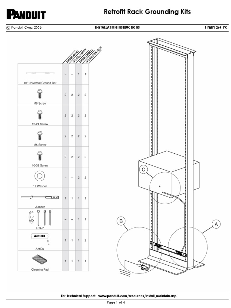 Retrofit Rack Grounding Kit Instructions | PDF | Computers