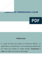 Conceito de temperatura e calor