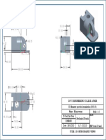 2D Orthographic Views of Mechanical Part Drawing