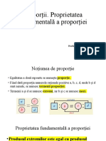 Proporții. Proprietatea Fundamentală A Proporției: Profesor Gordilă Nicoleta