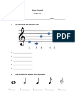 Piano Tutorial: Written Test