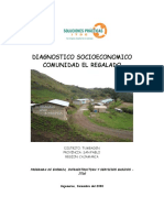 Diagnóstico socioeconómico de la comunidad El Regalado