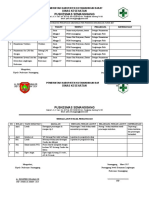 Jadwal Pelaksanaan Kegiatan Pemantauan Lingkungan Fisik Puskesmas Semanggang Tahun 2017