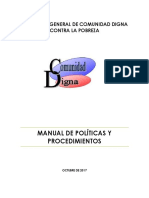 Manual de Políticas Y Procedimientos: Dirección General de Comunidad Digna Contra La Pobreza