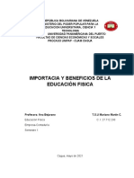 Cuadro Sipnotico de Educacion Fisica