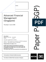 Advanced Financial Management (Singapore) : Thursday 5 June 2008