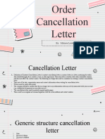Order Cancellation Letter: By: Mutiara Limbong