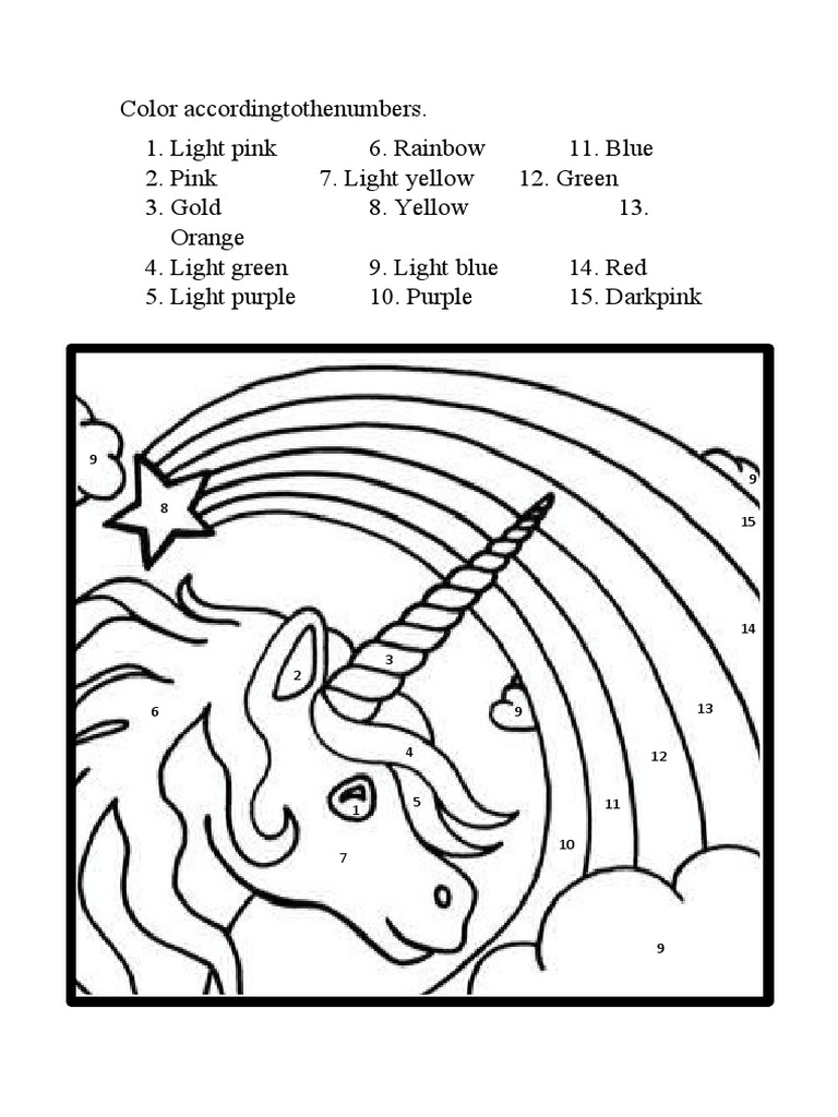 Colour The Unicorn | PDF
