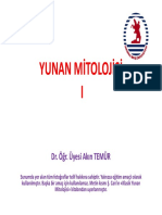 Yunan Mitolojisi I: Dr. Öğr. Üyesi Akın TEMÜR