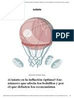 La inflación óptima y el debate entre economistas