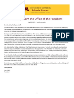 April 3, 2023 - Message From The President